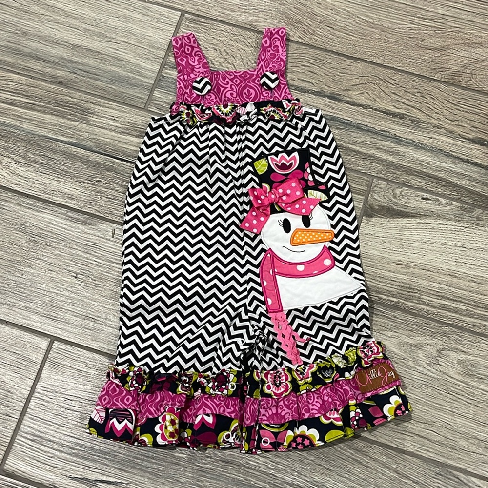 Millie Jay Girls Snowman Appliqué Romper